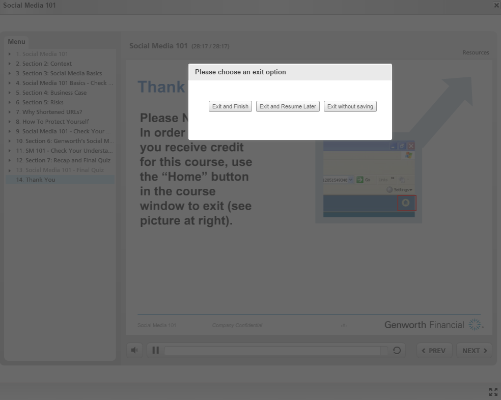 Exit without saving option at the end of a wbt building better